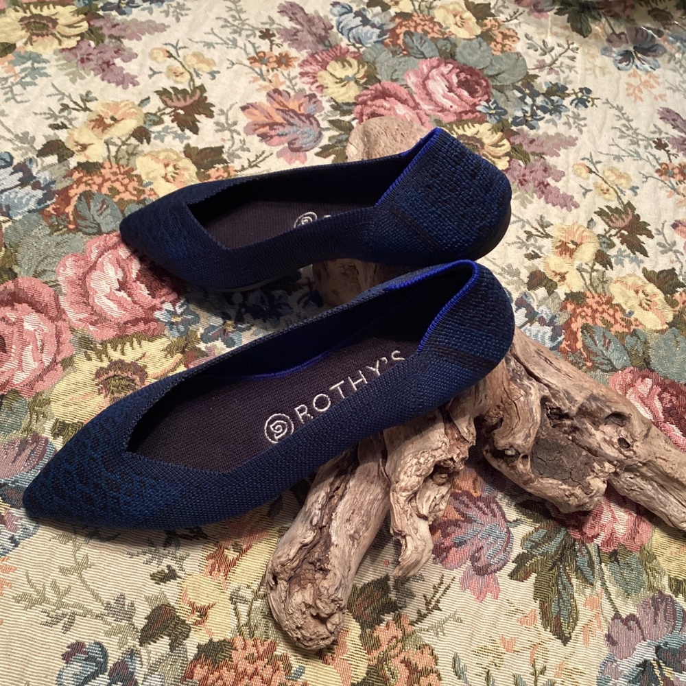 Retired & Rare Rothy's Point Navy Black Python Si… - image 2